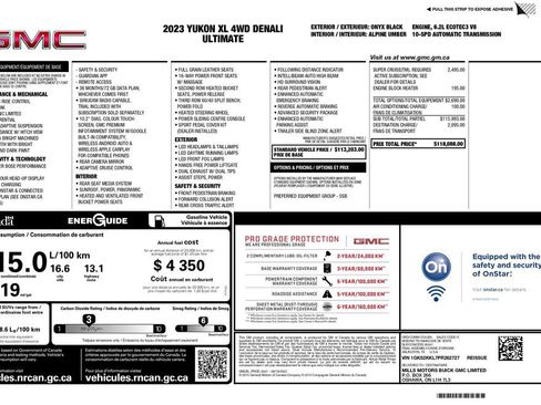 Used 2023 GMC Yukon XL Denali Ultimate AWD/4WD image 3