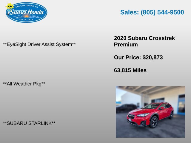 Used 2020 Subaru Crosstrek 2.0i Premium w/ Moonroof Package 1 AWD/4WD image 7