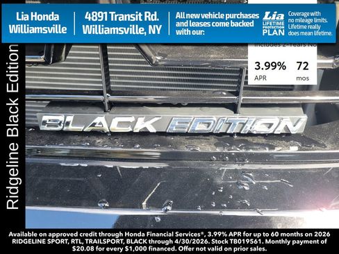 New 2026 Honda Ridgeline Black Edition image 11