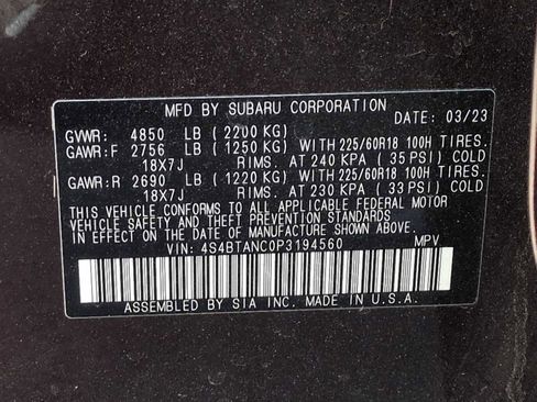 Certified 2023 Subaru Outback Limited image 37