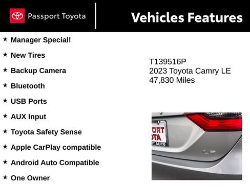 Used 2023 Toyota Camry LE image 9