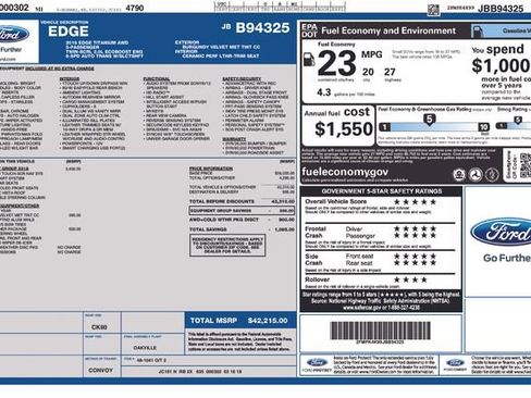 Used 2018 Ford Edge Titanium w/ Equipment Group 301A image 18