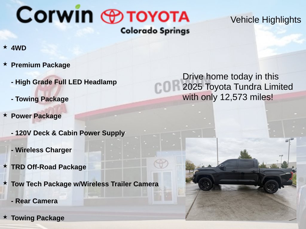 Used 2025 Toyota Tundra Limited w/ TRD Off-Road Package AWD/4WD image 7