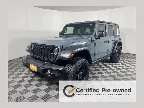 Certified 2025 Jeep Wrangler Unlimited Sport S 4xe AWD/4WD image 1