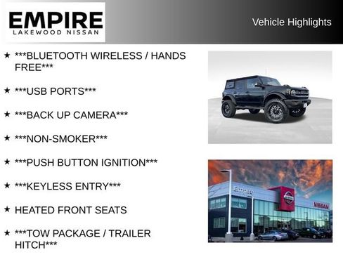 Used 2021 Ford Bronco Outer Banks AWD/4WD image 2