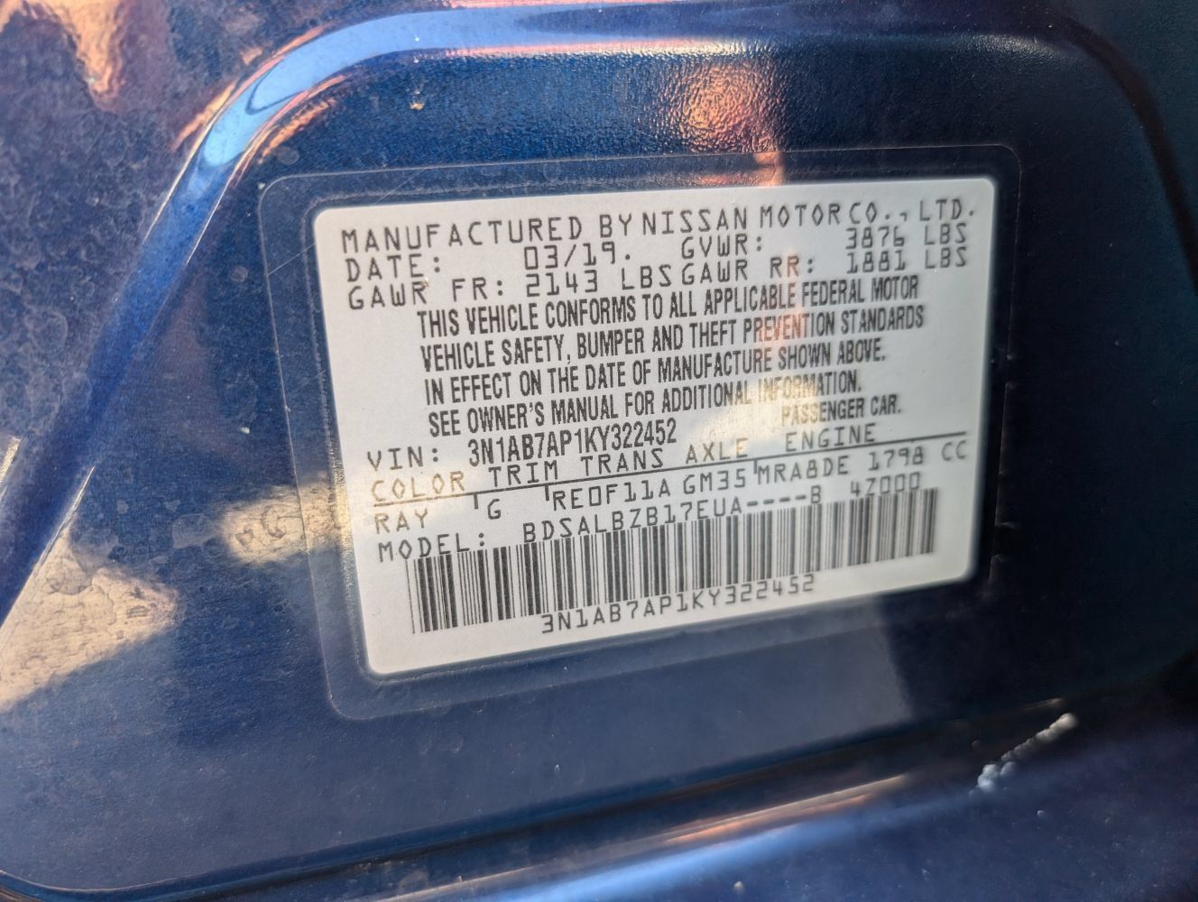 Used 2019 Nissan Sentra S FWD image 25