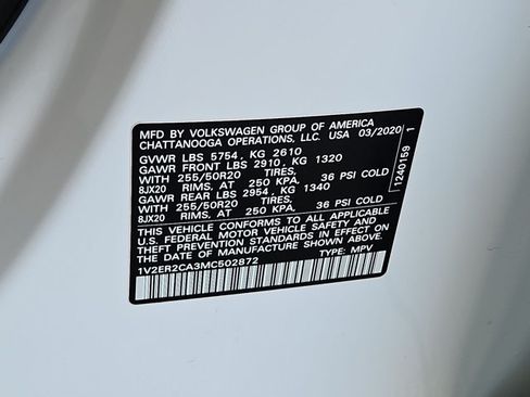 Used 2021 Volkswagen Atlas SEL FWD image 27