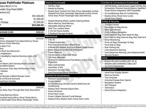 Used 2024 Nissan Pathfinder Platinum w/ Cargo Package image 3