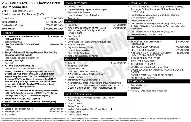 Used 2023 GMC Sierra 1500 Elevation AWD/4WD image 4
