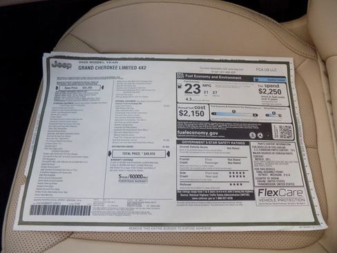 New 2026 Jeep Grand Cherokee Limited w/ Luxury Tech Group II RWD image 11