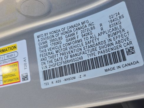 Certified 2024 Honda Civic Sport image 33