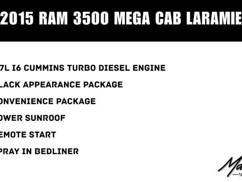 Used 2015 RAM 3500 Laramie w/ Black Appearance Group AWD/4WD image 2