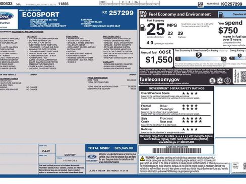 Certified 2019 Ford EcoSport SE image 3