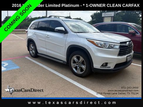 Used 2016 Toyota Highlander Limited Platinum AWD/4WD image 1