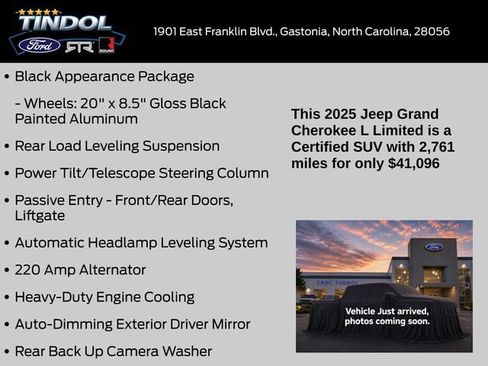 Used 2025 Jeep Grand Cherokee L Limited w/ Luxury Tech Group II AWD/4WD image 5