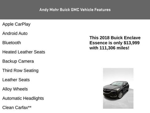 Used 2018 Buick Enclave Essence w/ Trailering Package FWD image 4