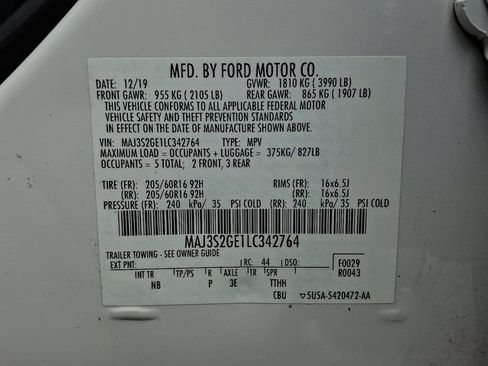 Used 2020 Ford EcoSport SE FWD image 27