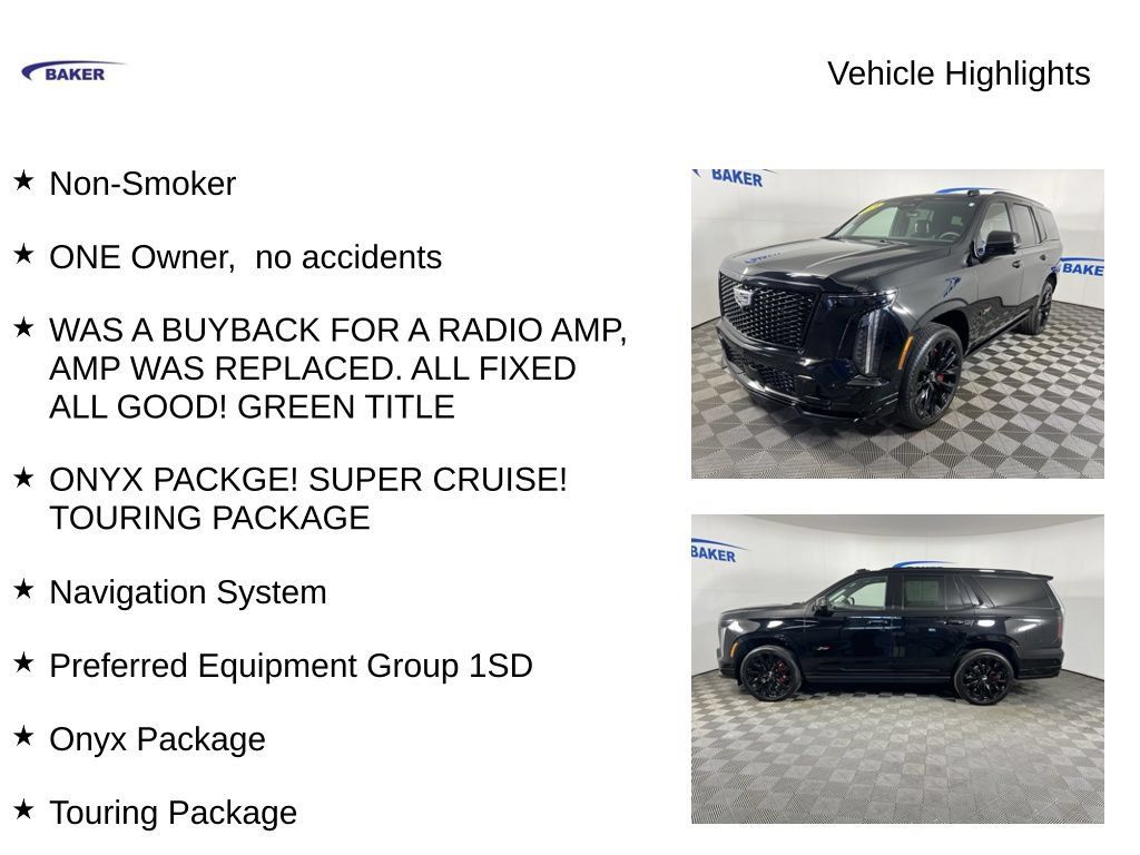 Used 2026 Cadillac Escalade V w/ LPO, ONYX Package AWD/4WD image 4