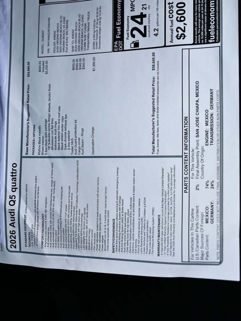 New 2026 Audi Q5 2.0T AWD/4WD image 25