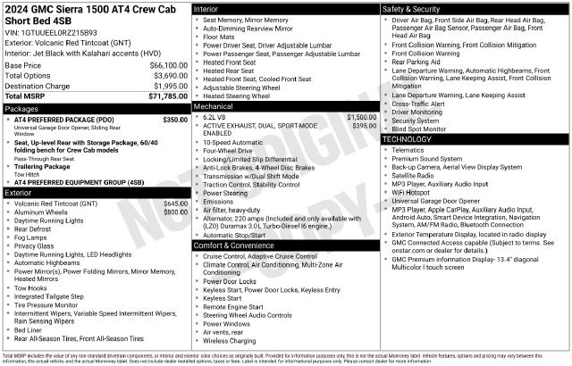 Used 2024 GMC Sierra 1500 AT4 w/ AT4 Preferred Package AWD/4WD image 35
