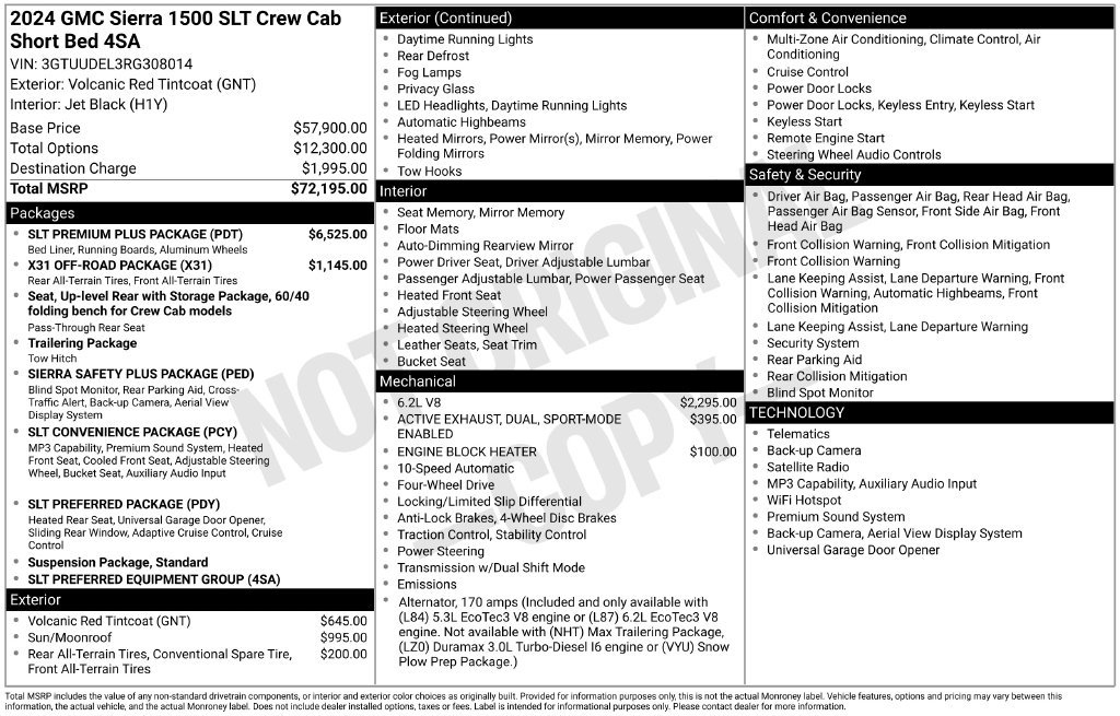 Certified 2024 GMC Sierra 1500 SLT w/ SLT Premium Plus Package AWD/4WD image 12
