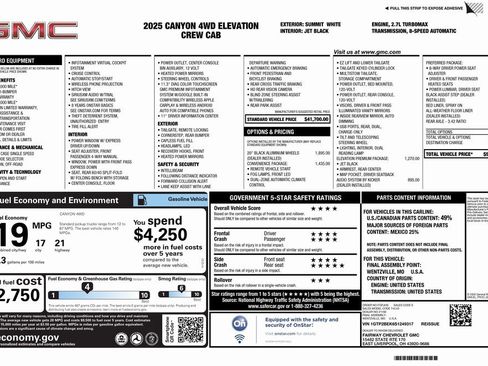 New 2025 GMC Canyon Elevation w/ Convenience Package image 4