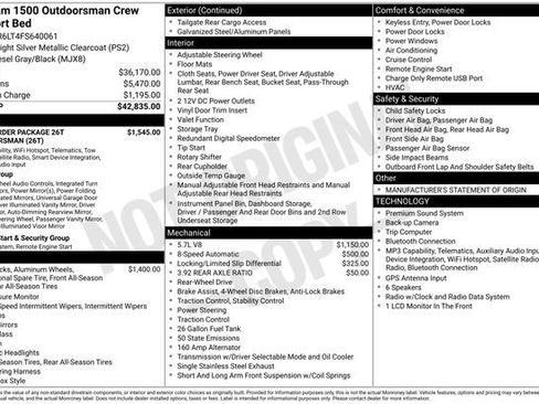 Used 2015 RAM 1500 Outdoorsman RWD image 1