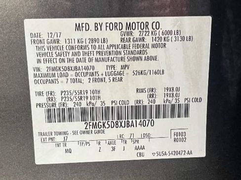 Used 2018 Ford Flex Limited w/ Equipment Group 301A image 33