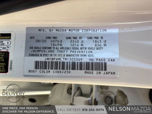 Certified 2021 MAZDA MAZDA3 s image 30