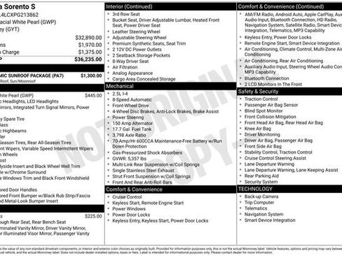 Certified 2023 Kia Sorento S w/ Panoramic Sunroof Package FWD image 15