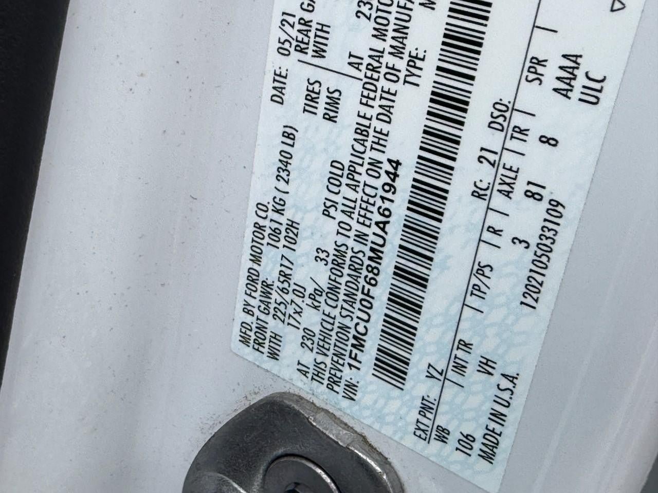 Used 2021 Ford Escape S FWD image 26
