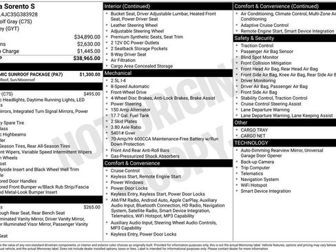 Used 2025 Kia Sorento S w/ Panoramic Sunroof Package FWD image 38