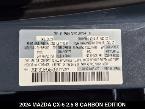 Used 2024 MAZDA CX-5 Carbon Edition AWD/4WD image 27