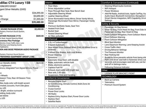 Certified 2023 Cadillac CT4 Luxury w/ Sun And Sound Package RWD image 29