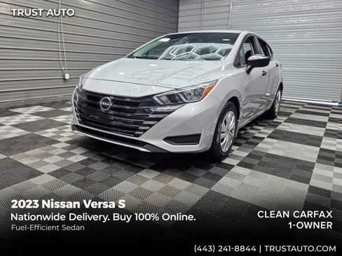 Used 2023 Nissan Versa S w/ Trunk Package FWD image 1