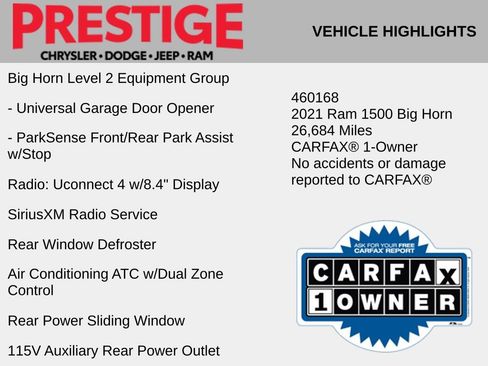 Used 2021 RAM 1500 Big Horn image 8