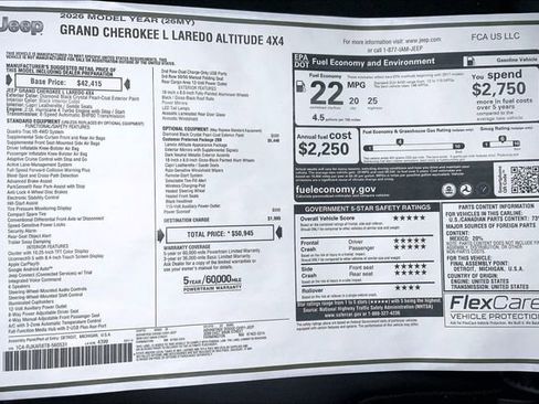 New 2026 Jeep Grand Cherokee L 4WD image 22