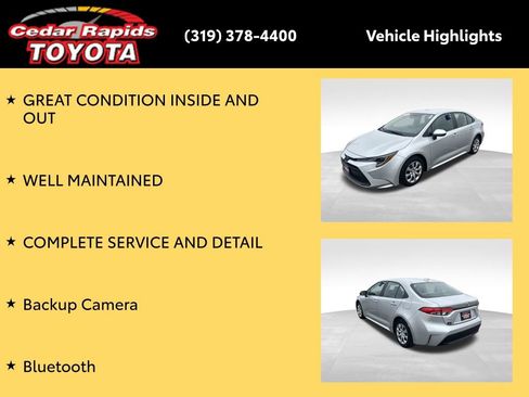 Certified 2023 Toyota Corolla LE w/ Carpet Mat Package (TMS) image 8