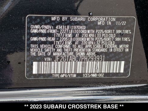 Used 2023 Subaru Crosstrek 2.0i AWD/4WD image 29