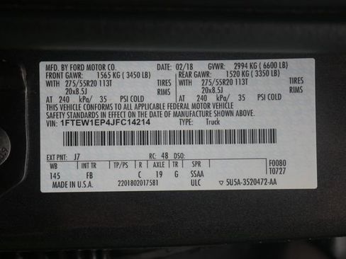 Used 2018 Ford F150 XLT w/ Equipment Group 302A Luxury AWD/4WD image 8