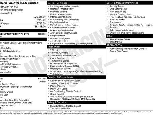 Used 2011 Subaru Forester 2.5X Limited w/ Popular Equipment Group 7B AWD/4WD image 31
