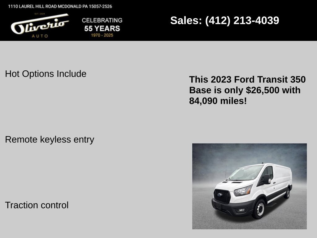 Used 2023 Ford Transit 350 Low Roof w/ Load Area Protection Package RWD image 5