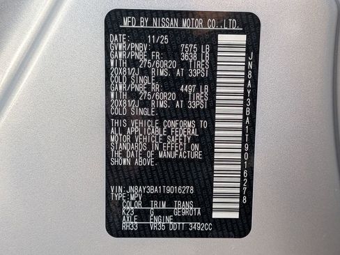 New 2026 Nissan Armada SL w/ Captain's Chari Seat Package image 34