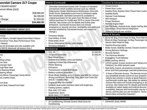Used 2023 Chevrolet Camaro LT RWD image 15