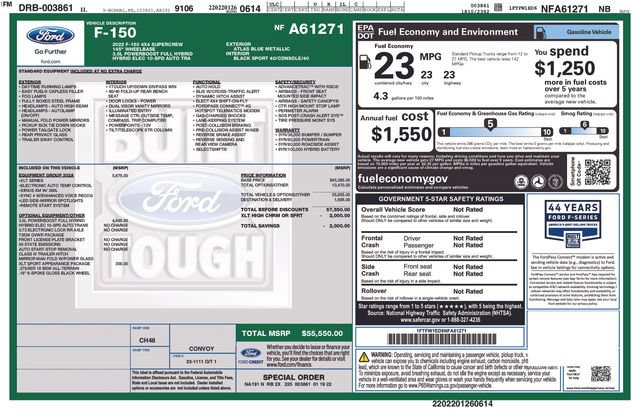 Used 2022 Ford F150 XLT w/ Equipment Group 302A High AWD/4WD image 43