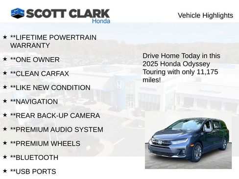 Used 2025 Honda Odyssey Touring image 11