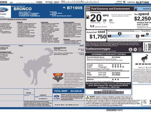 Used 2022 Ford Bronco Outer Banks AWD/4WD image 15