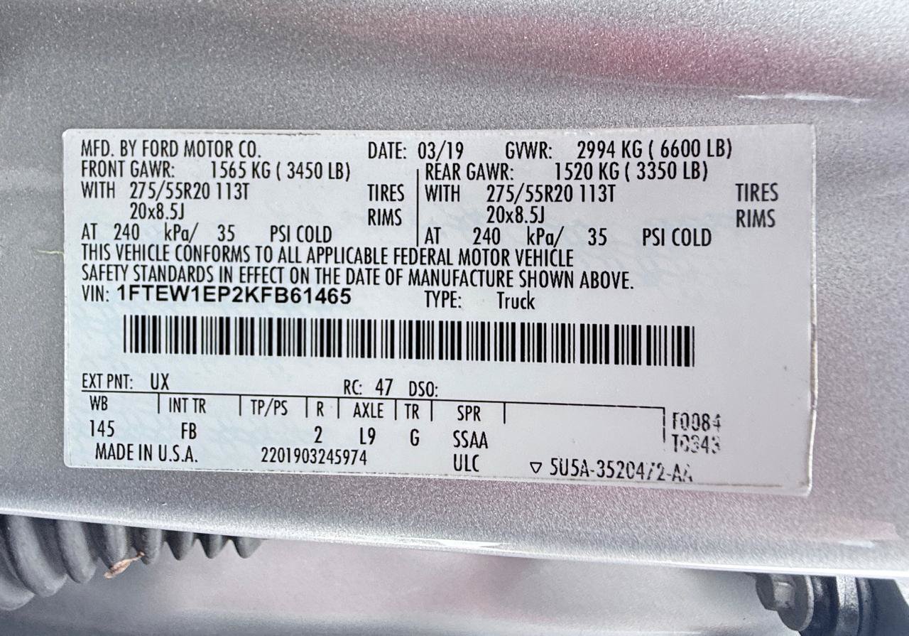 Used 2019 Ford F150 XLT w/ Equipment Group 302A Luxury AWD/4WD image 19
