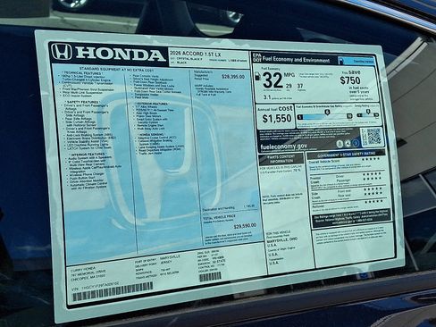 New 2026 Honda Accord LX image 11