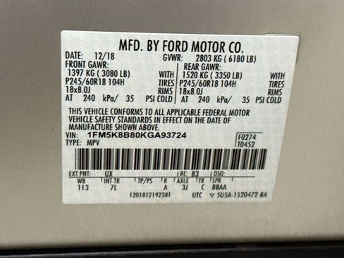 Used 2019 Ford Explorer 4WD w/ Class III Trailer Tow Package image 32